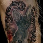 Tattoos - Zar cat with traditional roses - 116782